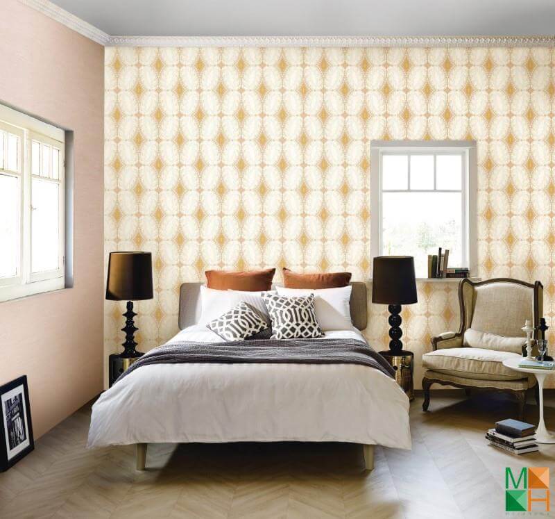 Giấy dán tường điểm nhấn phòng ngủ đẹp tại Chương Mỹ, Hà Nội 83041-4, 83039-1